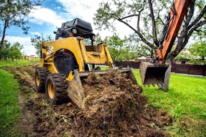 Skid steer for landscaping