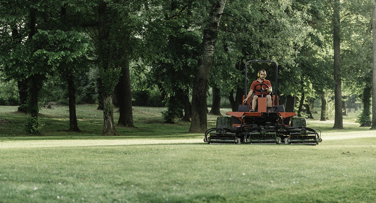 GPS tracking a commercial lawn mower